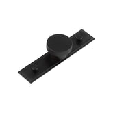 Wenlock Cupboard Knobs 40mm Stepped Backplate  Matt  Black - Hoxton Kits